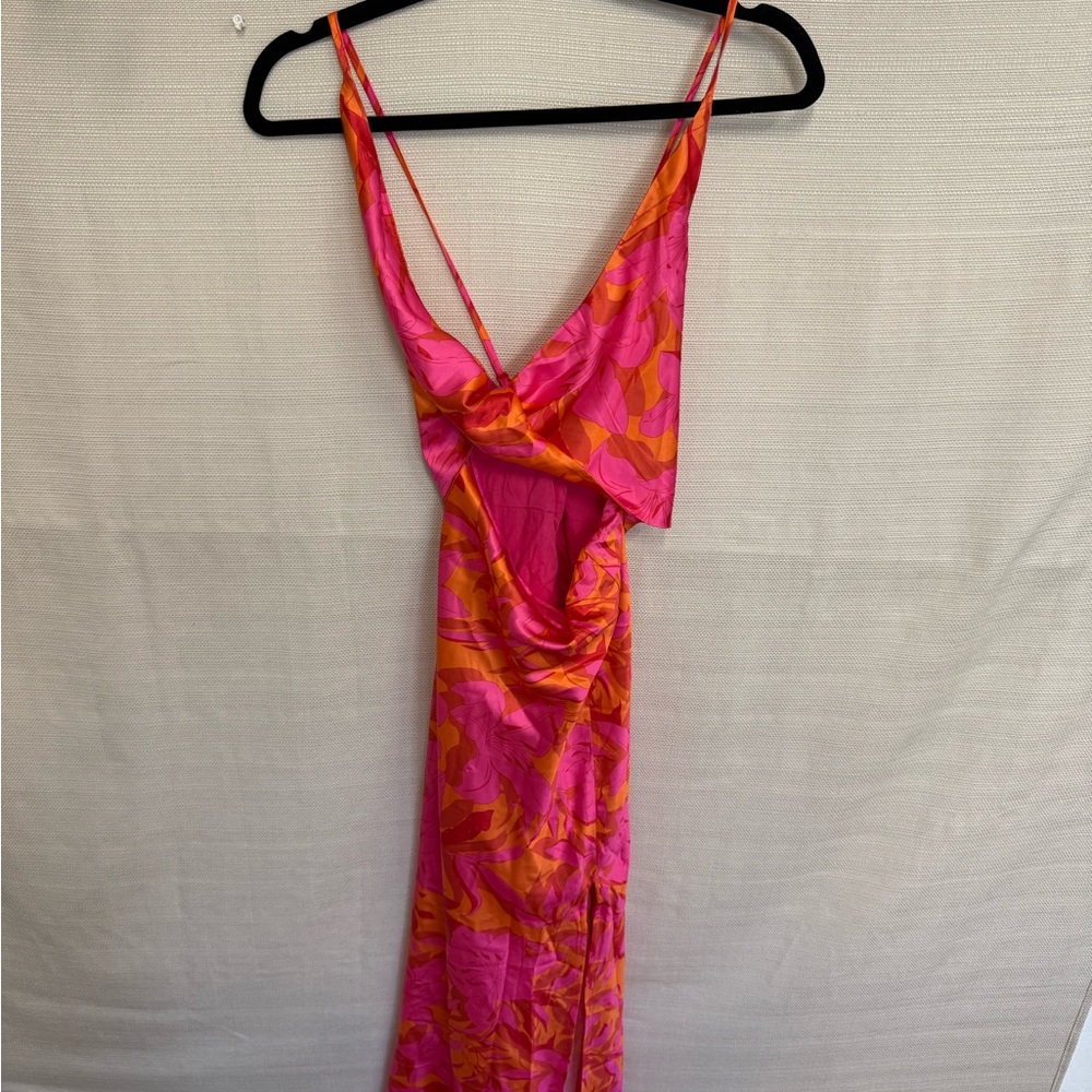 Showpo Pink and Orange Floral Dress